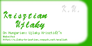 krisztian ujlaky business card